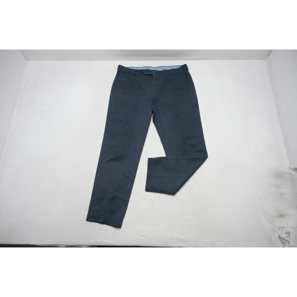 Brooks Brothers Milano Chino Khaki Pants Flat Gray Casual Mens Sz 36 x 30